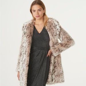 Karl Lagerfeld Faux fur animal print large size large Nwt